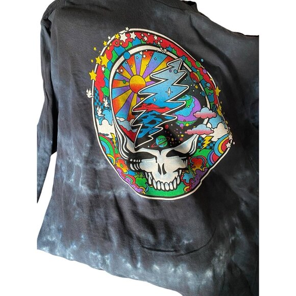 Men’s Large Blue Tye Dye Skull Concert Tee NWOT - Picture 3 of 4